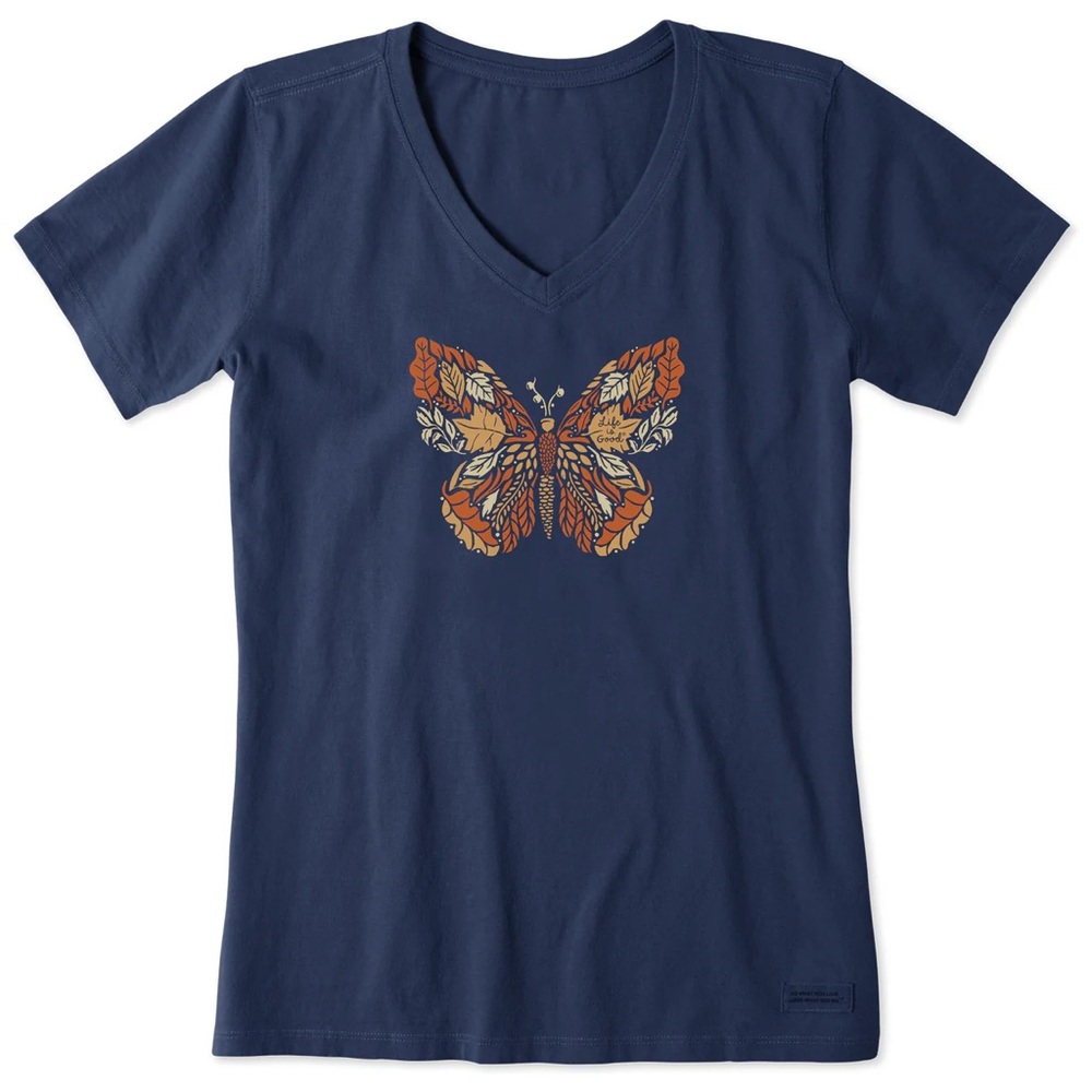 Life is Good New Autumn Butterfly Tee
